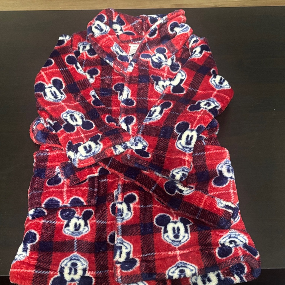 Disney Red and Blue Mickey Mouse Kids Pajama Robe